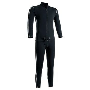 Tillbehör Mäns professionell Wetsuit Full Body 3mm Neopren Snorkling Badkläder Undervattensfiske Spearfishing Two Piece Diving Suit