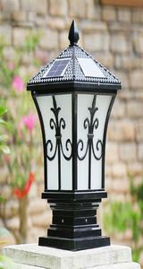 Solar Post Lights Outdoor Post Lighting Landscaping Solar LED Garden Lamp Post Lamps Varma Vit kall vit färg Ljussensor Func4396727