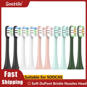 Huvuden 10st för SOOCAS X3/X3U/X5 kopparfri ersättning Tandborstehuvuden Sonic Electric Tooth Brush Munstycke Smart borstehuvud