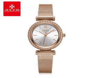 Julius Watch Women039S Business Watch Rosegold Design Simples Zircon Diamond Ladies Top Quality Gift Watch Drop JA11414120563