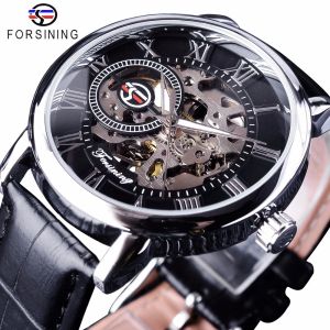 Kits para o design 3D Design literal Open Working Black Dial Designer Watches Men Luxury Top Brand Skeleton Mechanical Watch Clock Men