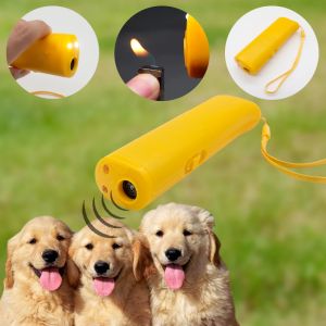 Repellents Ultrasonic Dog Repeller Anti Barking Dog Training Device Handhållen Stopp Barkavskräckande för hundar utan batteri för dropshipping