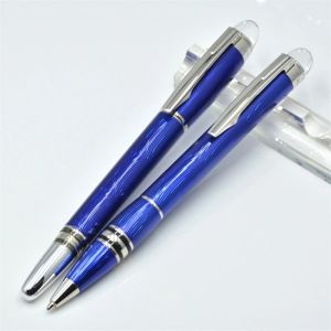 Pens de alta qualidade preto / azul mb roller caneta / esfero de caneta de caneta de caneta Business de luxo escreva canetas de tinta sem caixa