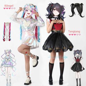 Anime Costumes Game Ndy Girl Overdose Cosplay Come Kangel Tanng Cosplay Stroje spódnicze peruka dla karnawałów seksowne garnitury anime gra Y240422