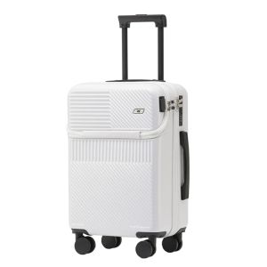 Luggage Travel Suitcase Carry on Luggage Cabin Front Opening Rolling Luggage Password Trolley Bag Business Laptop Luggage Suitcase