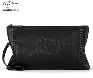 Wallets For Men Long Soft Leather Weaving Handbag Envelop Organizer Wallet Male Purse Card Holder Note Compartment Phone Pocket16831894