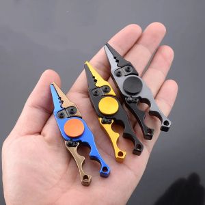 Tillbehör mini aluminiumlegering fiske tång greppuppsättning fiske tackla krok återhämtning cutter line split ring hög kvalitet verktyg fidget spinner