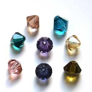 Strängar strebelle multicolor aaa 200 st 10mm bicone Österrike kristallpärlor charm glas lösa distanspärla för diy armband halsband tillverkning