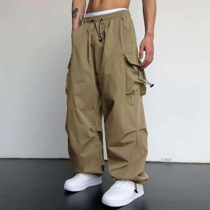 Harajuku duże cargo spodnie spadochronowe mężczyźni streetwear vintage Y2K Hip Hop szerokie joggery nogi workowate swobodne spodnie dresowe Techwear 240409