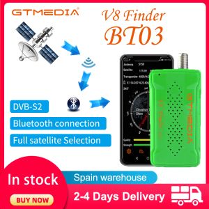 Receptores GTMedia V8 Finder BT03 Medidor de localizador de satélite com aplicativo Android para DVBS2 WS6933 WS6906 Russain Digi Satellite Receiver Dispositivo