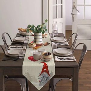 Table Cloth Christmas Gnome Snowflake Love Heart Runners Decoration Tablecloth Home Wedding Holiday Cover