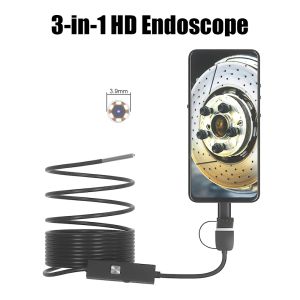 Kameror Dearsee 3.9mm Android Snake Camera720p Borescope Inspection Camera USB Camera Endoskop Inspektion Kamera Endoskop för bilar