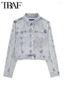 Jackets femininos Jacket Women2024 Spring Artificial Pearl embelezada jeans curta para moda de manga comprida