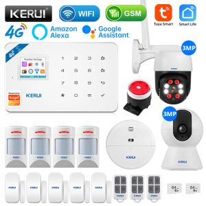 Kontroll Kerui GSM Alarm System 4G Central Alarm Smart Life App Pet Friendly Motion Sensor Detector Remote Control Kit