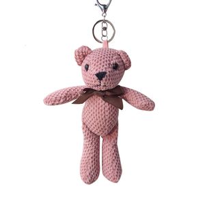 18cm Stuffed Toys Plush Key Chains Pendant Dolls Birthday Wedding Party Decor Teddy Bear Keychain