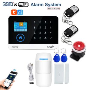 Kontroluj najnowszy inteligentny alarm WIFI GSM Antyteft House Security System System Motion Motion Application Pilot Smart Smart Home Kit