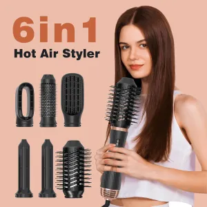 Dryer 6 In 1 Hair Dryer Hot Comb Set Professional Curling Iron Hair Straightener Styling Tool Curler And Straightening Heating Brush