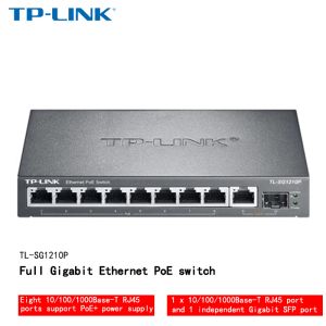 Switches Tplink Gigabit Full Gigabit Ethernet Switch HighPower Poe Power Supply Retwork Hub 8Port Gigabit Poe 54W SG1210P POE GIGABIT SW