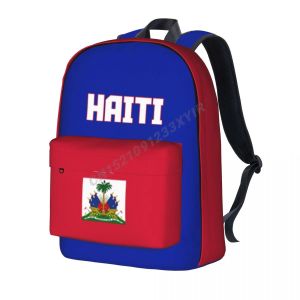 Çantalar Unisex Sırt Çantası Haiti Bayrak Haiti Dikiş Okul Çantası Messenger Çanta Kılıfı Dizüstü Bilgisayar Seyahat Çantası Mochila Hediye