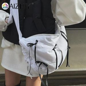 Torba kobiety Wyściełane Messenger duże kokardowe kokardki Crossbody Codzienne zawieszenie regulowane pasek do podróży na zewnątrz