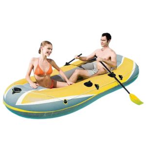 Accessoires PVC aufblasbares Kajak -Kanu 3 Personen verdickte Ruderluftboot Fischerboot Sommer Gummiboot PVC Kajak Dicked Rafting Boat