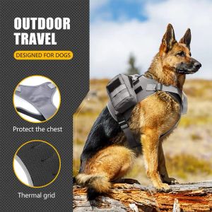 Väskor youzi 1pc hund sadel väska justerbar ryggsäcksele sadelväska med säkerhetssidfickor för vandring camping resor