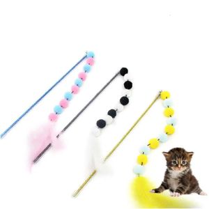 Teasing Stick Cat Toys Pet Feather Wand Funny Kitten Interactive Toy for Household Animals Cats Entertainment s