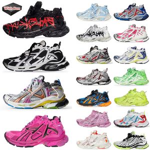 Balencaigas Track Runner 7.0 7 Dress Shoes Balenciaga Men Women Trainers Graffiti Black White Deconstruction【code ：L】Sneakers