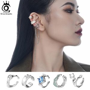 CLIPS ORSA JOWELES 925 STERLING SLATER 1PCS EAR EAR BRINHOS PARA MULHERES MAIORA MAIS FALHA PIRECOREIRO FUFFLE DE BUFLE JOENS GUEST CL24