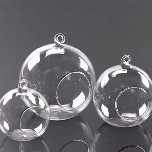 Kerzen 6/8/10 cm Transparent Gla Kerzenhalter Blume Hanging Ball Vase Terrarium Tea Hellstiel für Home Wedding Party Decor