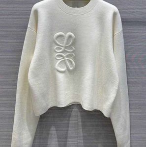 24SS NOWOŚĆ SWEATER WOMENSUM TRENDY TRANDY DŁUGO STEEVED TOP WYSOKIE WYSOKIE SKLEM PULLOVER SWEATER Kobiety Białe cienkie swetry 606ESS 606ESS