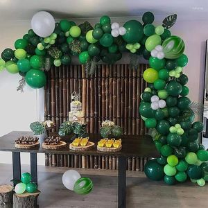 Party Decoration Dark Green Outdoor Forest Animal-Themed Balloons Arch Set Dinner Jungle Children's Birthday Layout