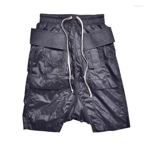 Short shorts de verão nylon anel duplo ringues finos cintura elástica preta calça harlan capris solteira