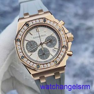 Pulso AP relógio Cronógrafo Royal Oak Offshore Série 26231 ou Função de tempo de tempo de date de diamante original 37mm Cartão de relógio mecânico automático