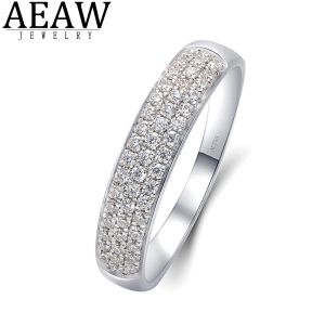 Ringe 0.294ctw EF Farb VSVVS Round Cut CVD HPHT LAB ZURUG DIAMOND Ehering für Frauen Solid Real 14k Gold Fine Juwely Daily Ring