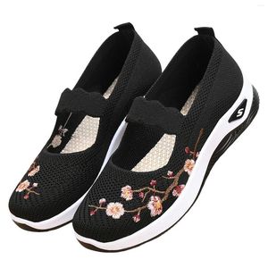 Sıradan Ayakkabı Kadın Düz Alt Sliped Slipsed Yaşlı Yürüyüş Spor ayakkabıları Akrabalar ve arkadaşlar için ideal hediyeler