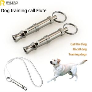 Whistles Dog Training Whistle Stop Barking Device Ultrasonic Training Flute Silent Whistle Control Tool Puppy Train Keychain Pet Supplies