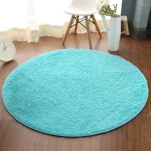 Carpets Round Fluffy Carpet Solid Color Children Bedroom Bedside Rugs Nordic Living Room Coffee Table Floor Mat Home Anti-Slip Area Rug