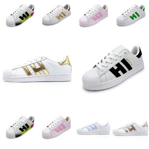 Designer shoes Shell Casual Shoes Men Women Sneakers Fashion Trend stripe Flat Leather shell-toe shoes Sports Running Shoes 36-45