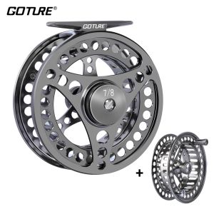 Tillbehör Goture Fly Fishing Reel 3/4 5/6 7/8 9/10 2+1BB MAX Drag 8 kg Lätt cnchined Large Arbor vänster/höger fluga+reservspool