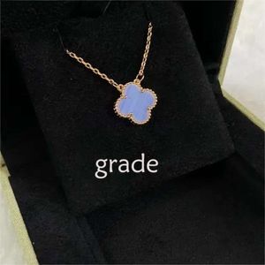 Collana a sospensione collane a ciondolo di lusso amore designer di trifoglio per le donne chiari viola in pietra viola diamante gothionomon nale gemella montasite girocollo