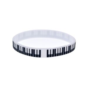 100PCS Piano Key Silicone Rubber Bracelet Great To Used In Any Benefits Gift For Music Fans266C