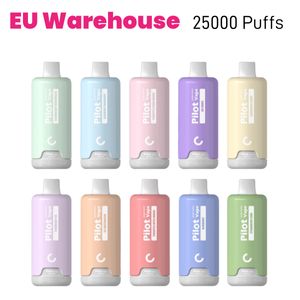 ЕС склад 25000 Puffs Pilot Vapes Одноразовые Puff 20000 28 мл Vape Pen Cuce System Electonic E Сигарета 2% 3% 5% 10 Фаровые сетчатые катушка 650 мАч.