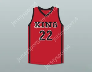 CUSTOM Name Number Mens Youth/Kids KAWHI LEONARD 22 MARTIN LUTHER KING HIGH SCHOOL WOLVES RED BASKETBALL JERSEY 4 TOP Stitched S-6XL