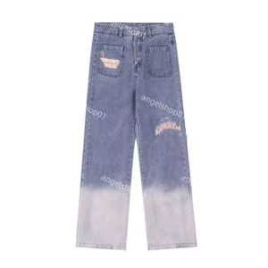 Kvinnors lila jeans 90 -tal estetiska baggy hög midja denim byxor 2000 -talet koreanska y2k vintage breda ben cowboy byxor kläder 2023
