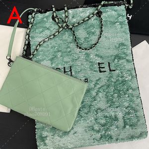 Sequin tote bag 10A Top quality designer bag 39cm shopping bags lady shoulder bag composite bag With box C601