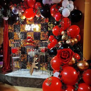 Decoração de festa decoração do dia dos namorados balões guirlanda branca preta vermelha confete de látex balão arco kit kit infantil graduação