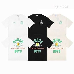 Top Rhude Trube Men Men Tshirt Designers Женская одежда высококачественная ропамуджера