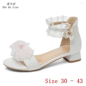 Casual Shoes Women Low Heel Sandals Woman High Heels Gladiator Pumps Small Plus Size 30 31 32 33 - 40 41 42 43