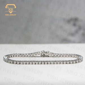 Hot Selling Fashion Bracelet Hip Hop Rapper Custom Jewelry 2mm 3mm 4mm 5mm 925 Silver Vvs Moissanite Tennis Bracelet Chain